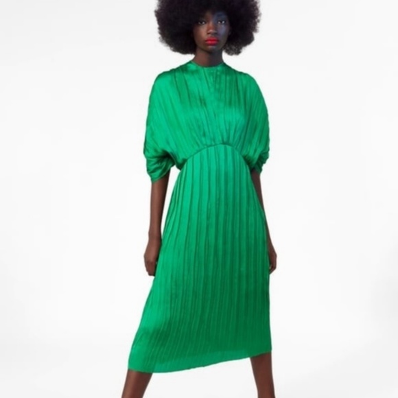 ZARA Studio Pleated midi dress M 711/RQ - Picture 7 of 8